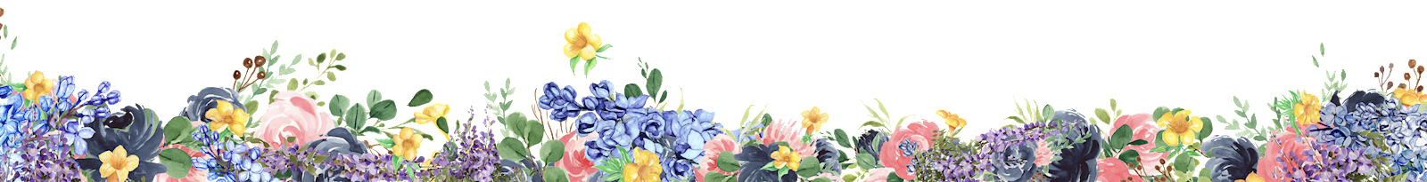 An illustrated floral border